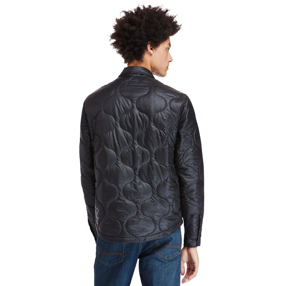 Timberland Μπουφαν Ανδρικα Μαυρα - Heritage Long-Sleeve Onion-Quilted Shirt - Greece 2918754-TM